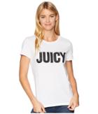 Juicy Couture Track Juicy Gothic Studs Short Sleeve Tee (white) Women's T Shirt