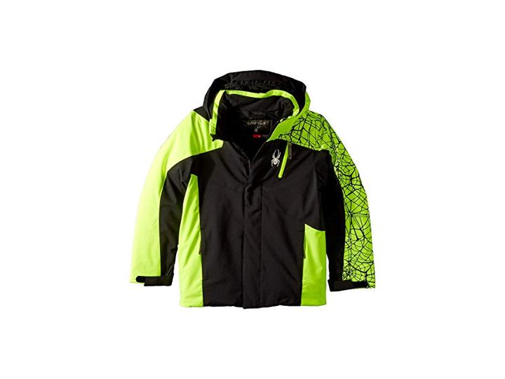 Spyder Kids Guard Jacket (big Kids) (black/bryte Yellow) Boy's Jacket