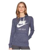 Nike Sportswear Gym Vintage Hbr Hoodie (thunder Blue/sail) Women's Sweatshirt