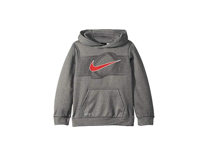 Nike Kids Half Tone Sport Ball Hoodie (toddler) (dark Grey Heather) Boy's Sweatshirt