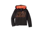 Nike Kids Therma Full Zip Graphic Training Hoodie (little Kids) (black) Boy's Sweatshirt