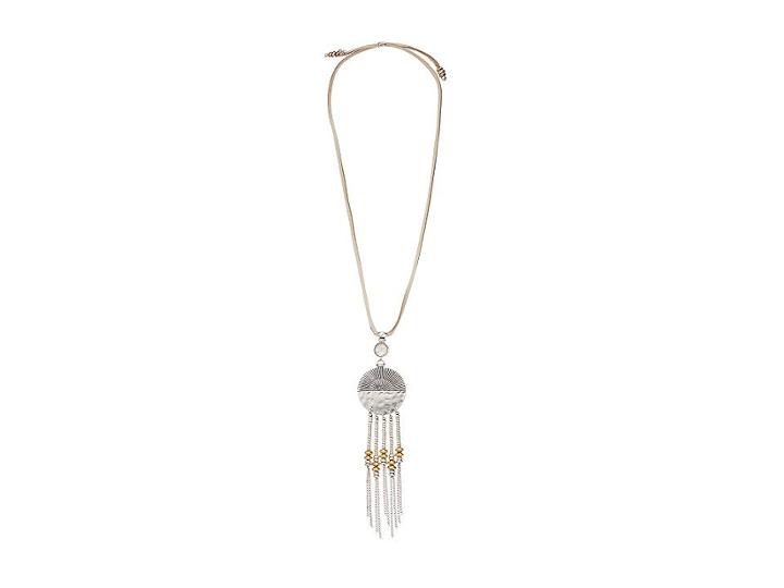 Lucky Brand Rising Sun Pendant Necklace (two-tone) Necklace