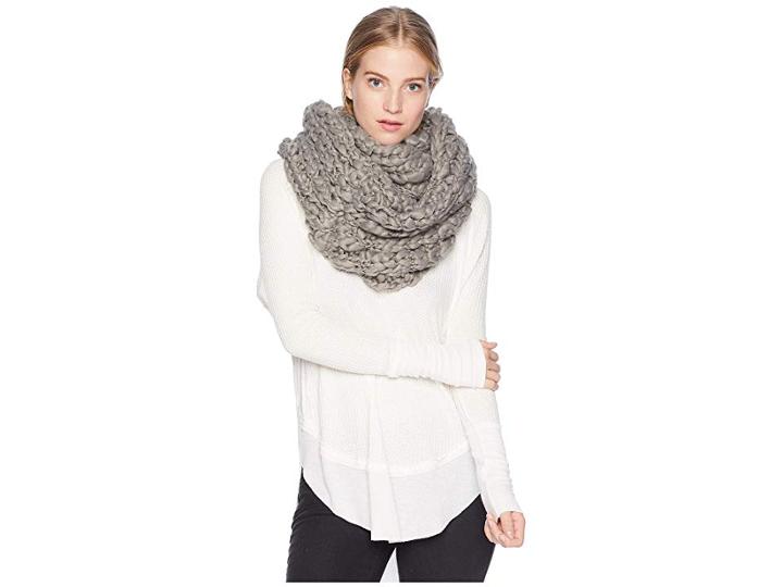 Free People Dreamland Chunky Knit Cowl (grey) Caps