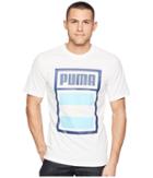 Puma Forever Football Country Tee (puma White/argentina) Men's T Shirt