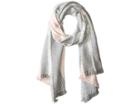 Rebecca Minkoff Chevron Yarn-dye Oblong (pink) Scarves