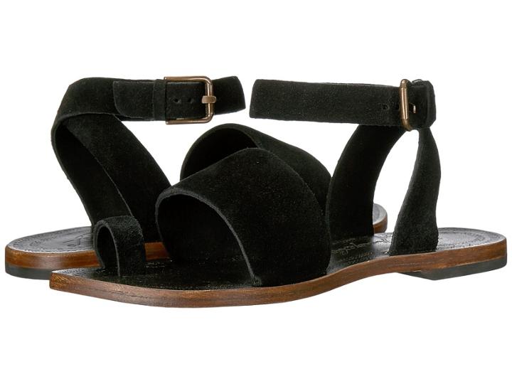 Free People Torrence Flat Sandal (black) Women's Sandals