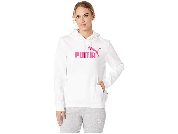 Puma Ess Logo Hoodie (puma White) Women's Sweatshirt