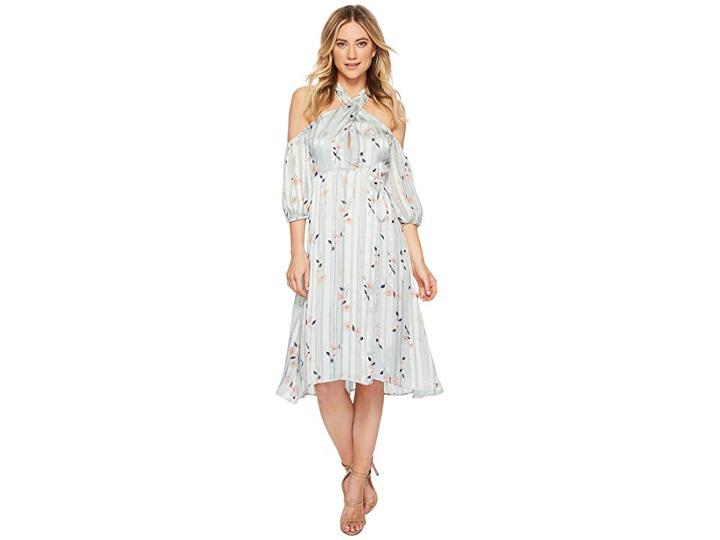 Astr The Label Nicole Dress (mint Satin Floral) Women's Dress