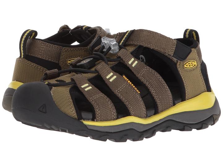 Keen Kids Newport Neo H2 (little Kid/big Kid) (dark Olive/celery) Boy's Shoes