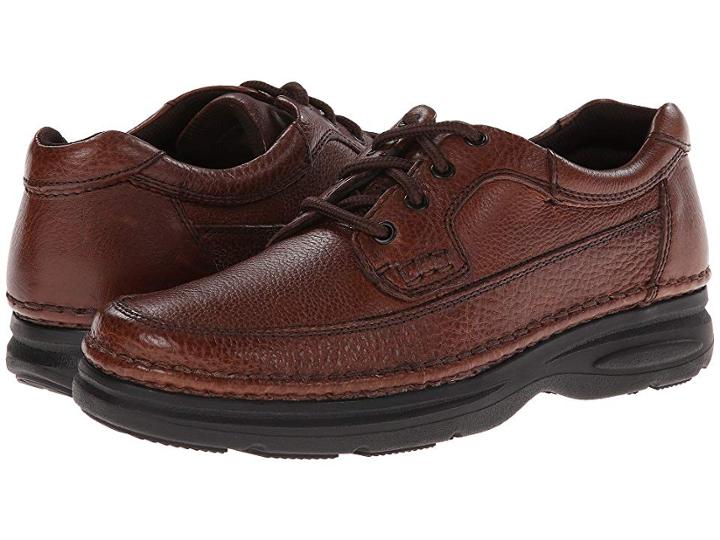 Nunn Bush Cameron Comfort Walking Oxford (brown Tumbled Leather) Men's Lace Up Moc Toe Shoes
