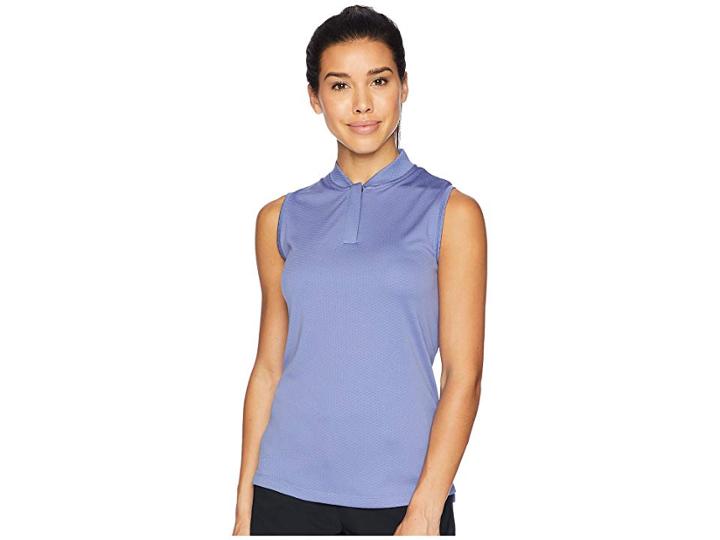 Nike Golf Dry Polo Sleeveless Blade (purple Slate/flat Silver) Women's Clothing