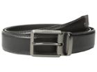 Lacoste Premium Leather Metal Croc Belt (black) Men's Belts
