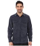 Royal Robbins Grid Cord Long Sleeve Shirt (deep Blue) Men's Long Sleeve Button Up