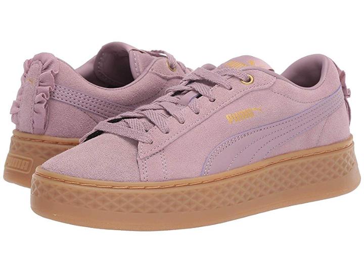 Puma Smash Platform Frill (elderberry/puma Team Gold) Women's Shoes