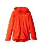 Nike Kids Basketball Full-zip Hoodie (little Kids/big Kids) (max Orange/max Orange/max Orange/white) Girl's Sweatshirt
