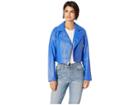 Sam Edelman Pu Moto Jacket (royal Blue) Women's Coat