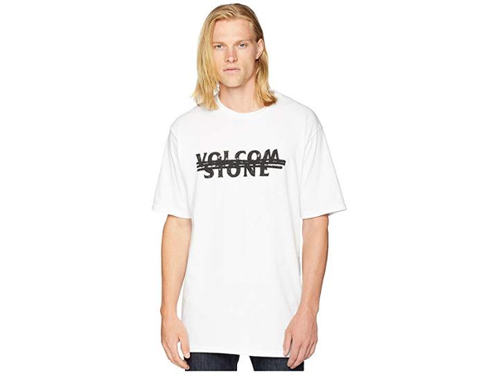 Volcom Cross Out Short Sleeve Tee (white) Men's T Shirt