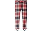 Janie And Jack Double Knit Stirrup Pants (toddler/little Kids/big Kids) (red/navy Plaid) Girl's Casual Pants