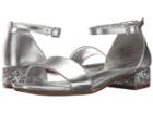 Stuart Weitzman Kids Penelope Glitter (little Kid/big Kid) (silver) Girl's Shoes