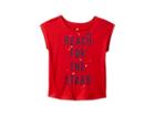 Adidas Kids Graphic Tee (toddler/little Kids) (bright Red) Girl's T Shirt