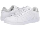 K-swiss Clean Court Cmf (white/silver Glitter) Women's Tennis Shoes