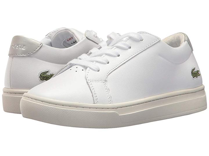 Lacoste Kids L.12.12 (little Kid) (white/silver) Kids Shoes
