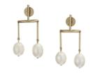 Tory Burch Baroque Double Pearl Earrings (pearl/gold) Earring