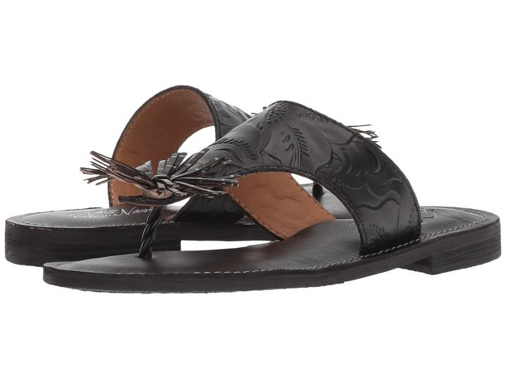 Patricia Nash Franca (black Tooled Leather) Women's Sandals