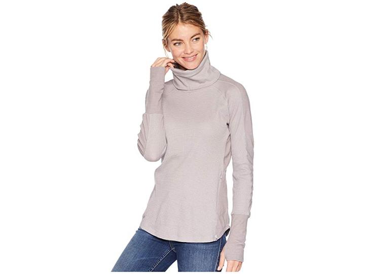 Mountain Hardwear Edptm Waffle Long Sleeve Turtleneck (mystic Purple) Women's Long Sleeve Pullover