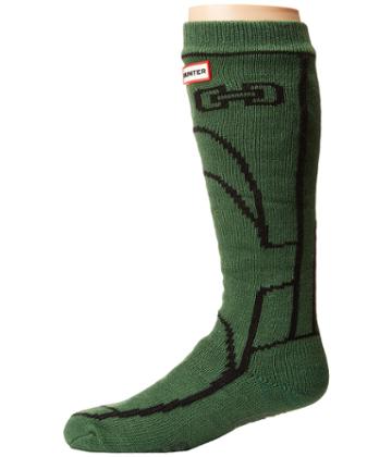 Hunter Original Boot Slipper Socks (dark Olive) Crew Cut Socks Shoes