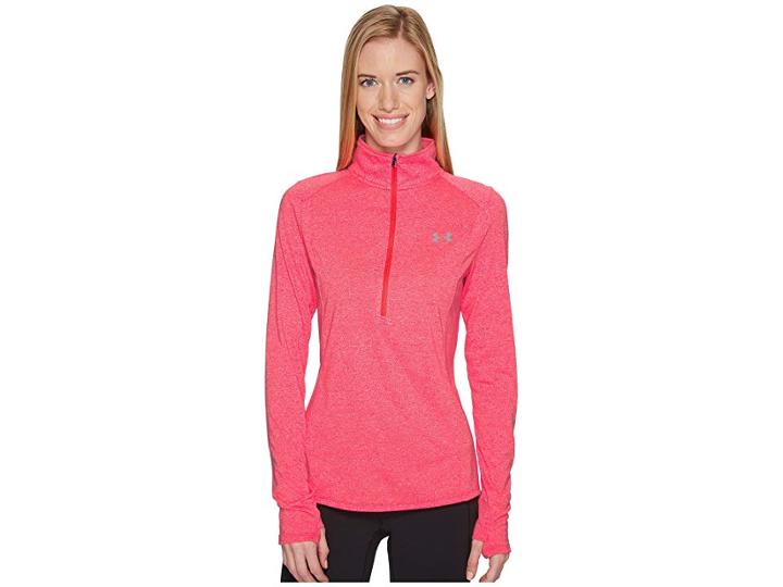 Under Armour Threadborne Train Twist 1/2 Zip (marathon Red/steel) Women's Clothing