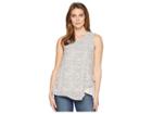 Ivanka Trump Sleeveless Printed Trapeze Top (black/ivory) Women's Clothing