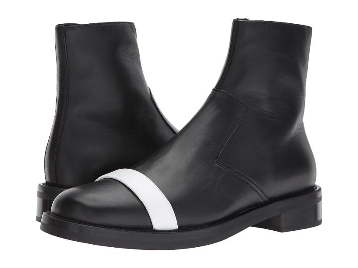 Neil Barrett Short Biker Boot (black/white) Men's Boots