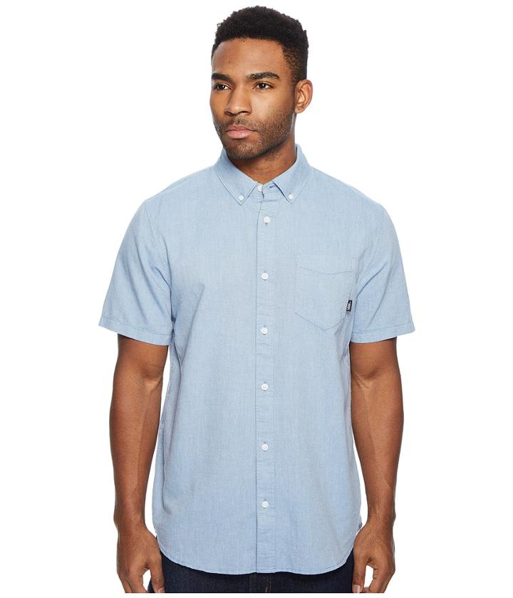 Vans Houser S/s Wovens (copen Blue) Men's Long Sleeve Button Up