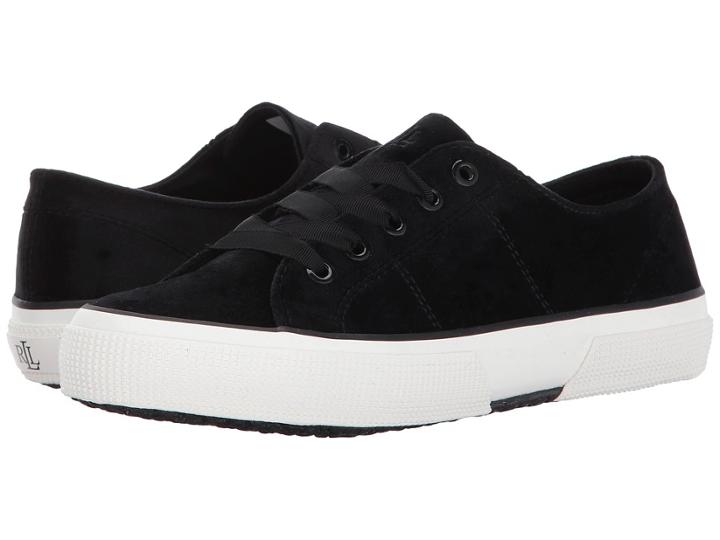Lauren Ralph Lauren Jolie-sk-v (black Velvet) Women's Shoes
