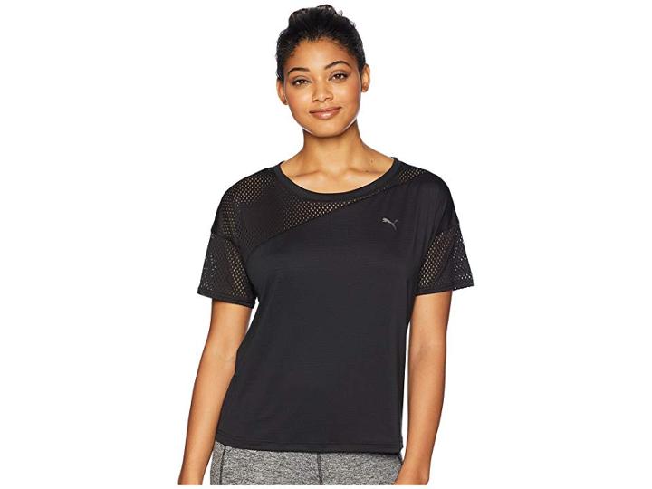 Puma A.c.e. Mesh Blocked Tee (black) Women's T Shirt