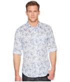 John Varvatos Collection Slim Fit Sport Shirt W375u1 (dusted Blue) Men's Long Sleeve Button Up