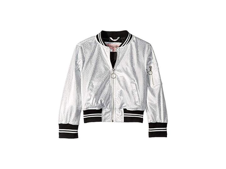 Urban Republic Kids Metallic Foil Bomber Jacket (little Kids/big Kids) (silver) Girl's Coat