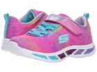 Skechers Kids Litebeams 10959l Lights (little Kid/big Kid) (neon Pink/multi) Girl's Shoes