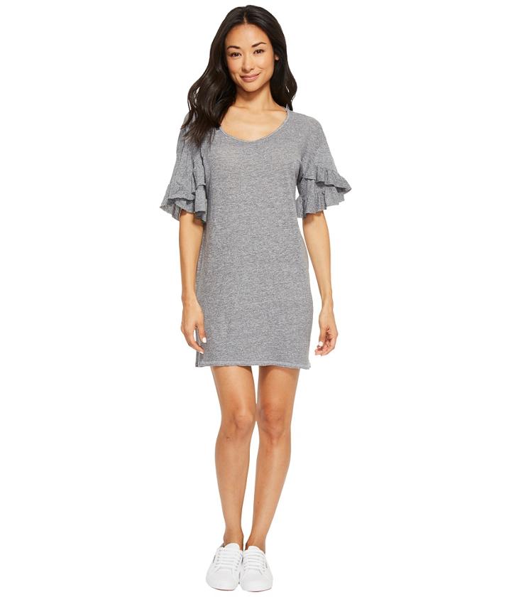 Lanston Ruffle Tee Dress (heather) Women's Dress