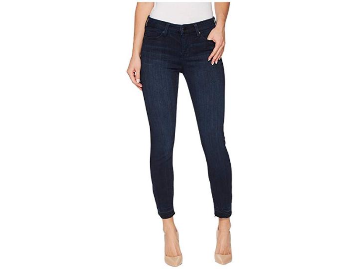 Liverpool Avery Crop With Released Hem In Silky Soft Stretch Denim In Estrella Medium Dark (estrella Medium Dark) Women's Jeans