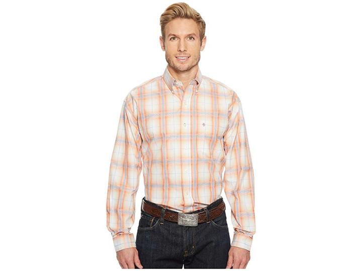 Stetson 1515 Orange Plume Plaid (orange) Men's Clothing