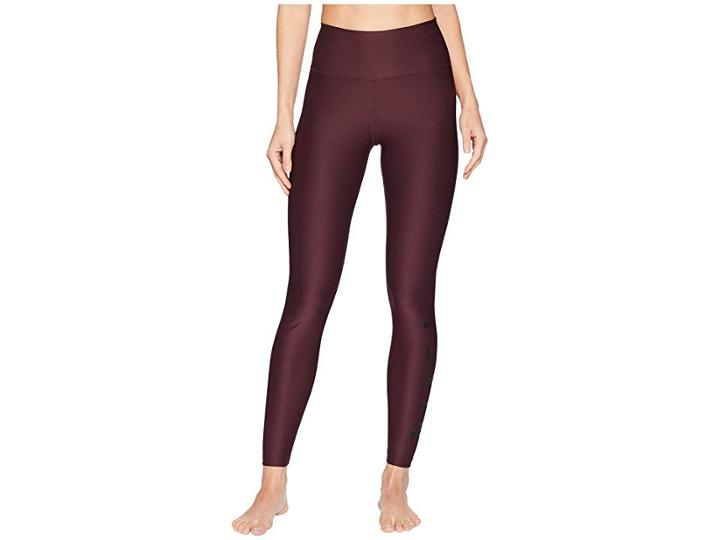 Nike Power 7/8 Hbr Graphic Tights (burgundy Crush/black) Women's Casual Pants