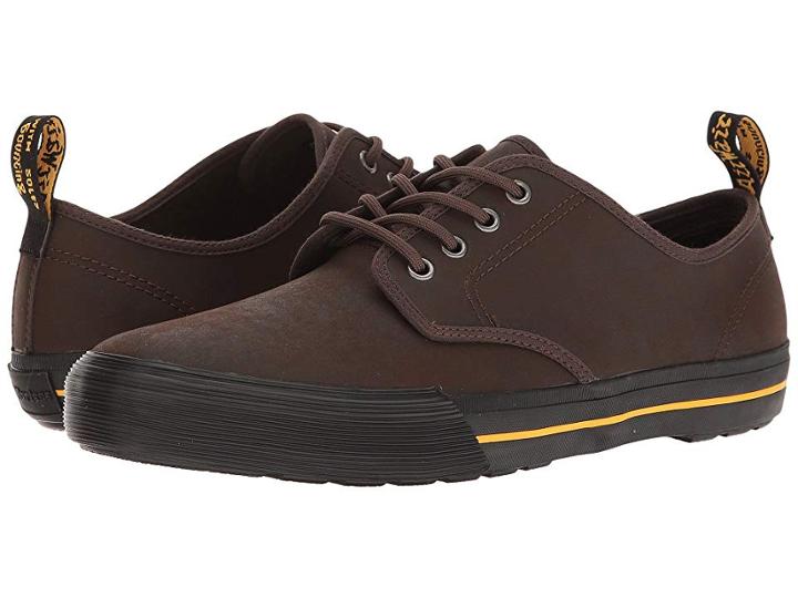 Dr. Martens Pressler (dark Brown Greasy Lamper Vulc/mohawk Synthetic) Men's Boots