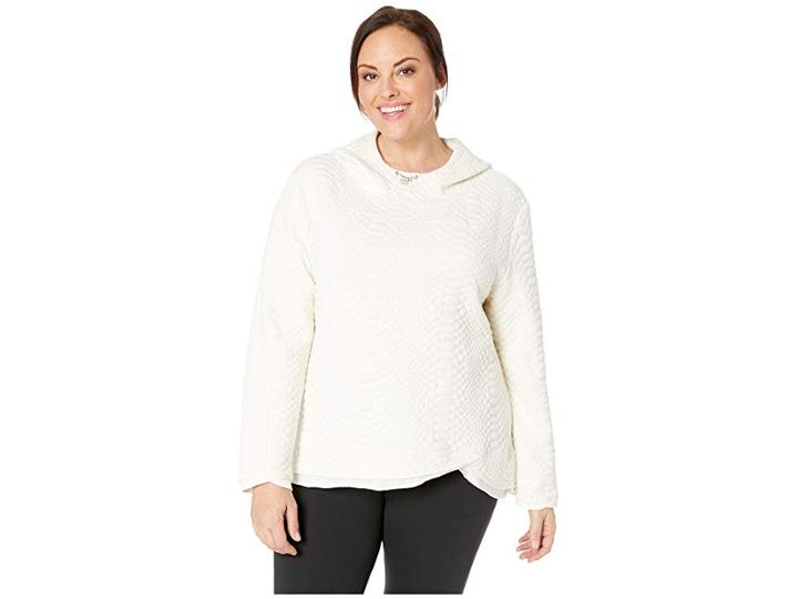 Shape Activewear Plus Size Restore Hooded Sweatshirt (pristine) Women's Sweatshirt