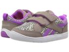 Reebok Kids Ventureflex Critter Feet (toddler) (stone Grey/sand Stone/violet/black) Girls Shoes