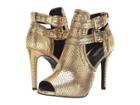 Michael Michael Kors Blaze Open Toe Bootie (old Gold) Women's Pull-on Boots