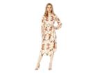 Bcbgmaxazria Day Midi Woven Shift Dress (fringed Tulips/pop) Women's Dress