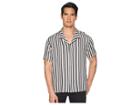 The Kooples Clean Striped Short Sleeve Shirt (white) Men's Clothing
