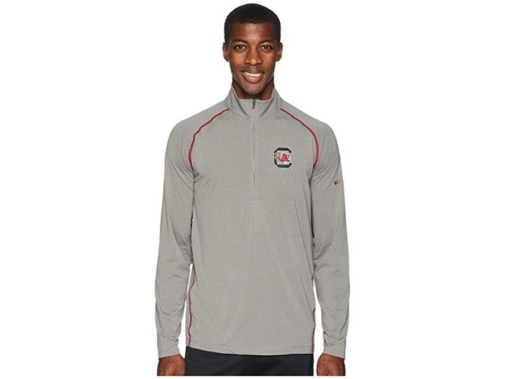 Columbia Collegiate Tuk Mountaintm 1/2 Zip Shirt (south Carolina/boulder/beet) Men's Long Sleeve Pullover